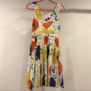 Anthropologie floral Silk dress
